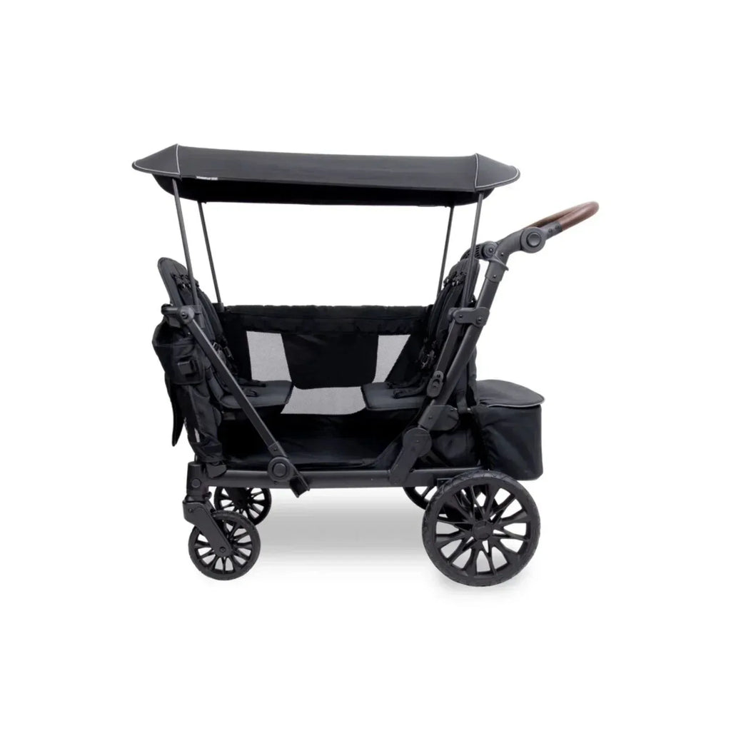 Wonderfold L4 Quad Stroller Wagon - Black - Bobobiy