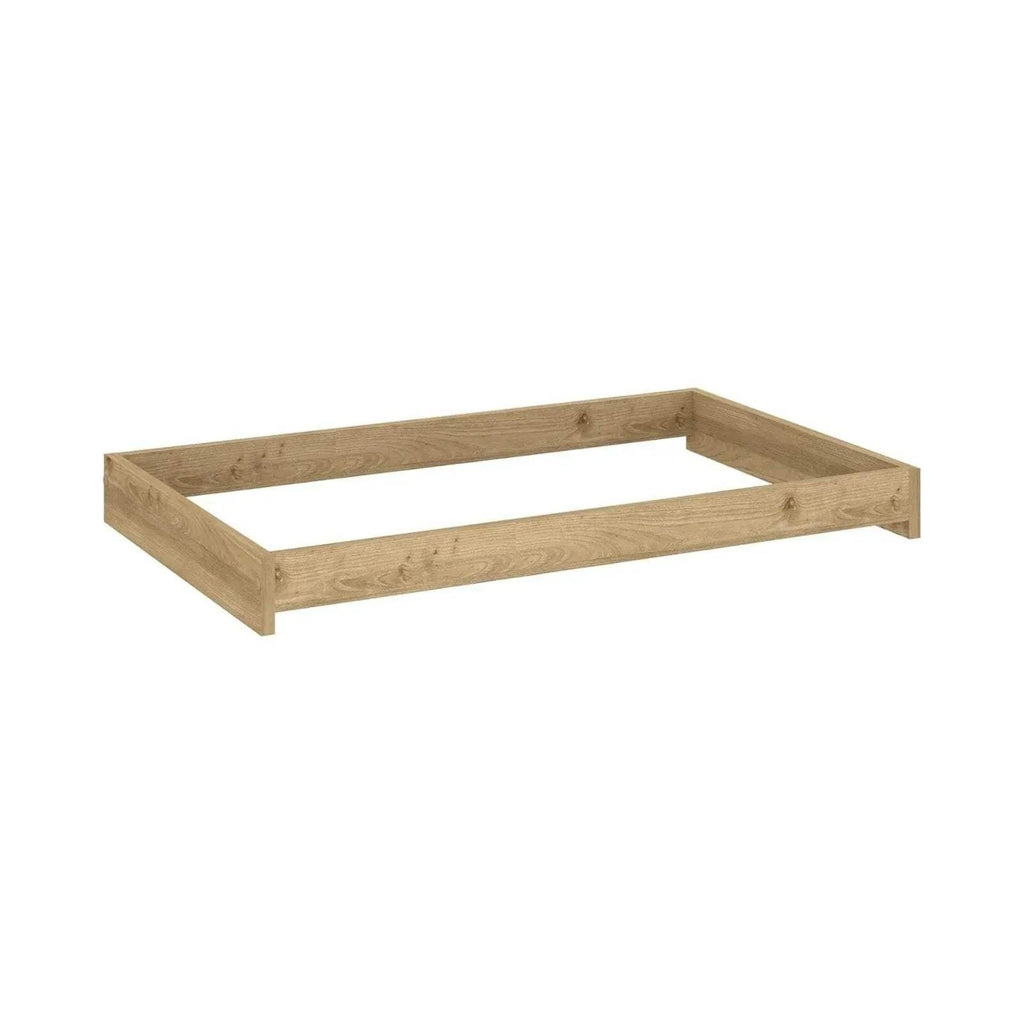 Light oak changing unit top frame with surrounding rail and open center