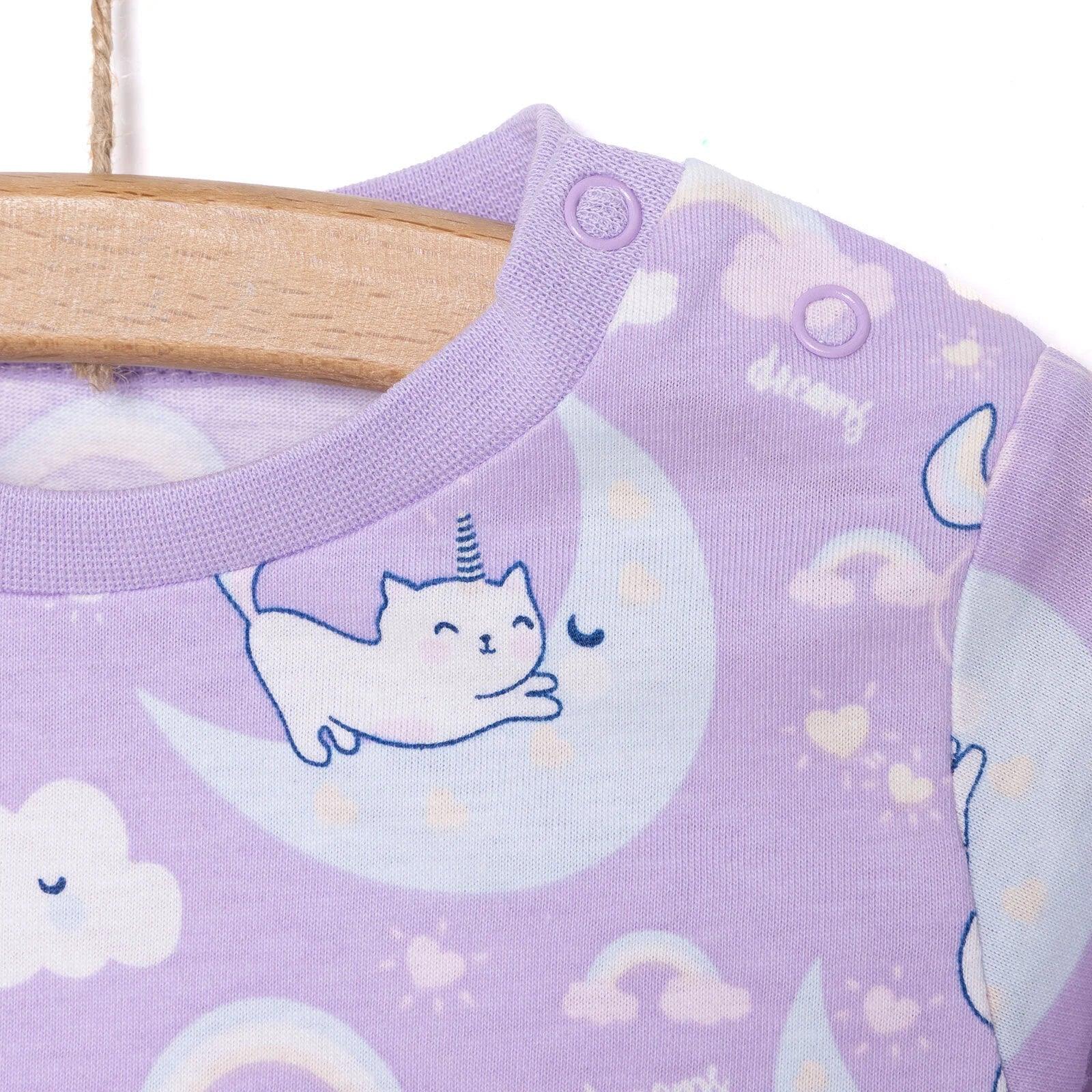 HelloBaby Girl Long Sleeve Pyjamas Set - Purple - Bobobiy