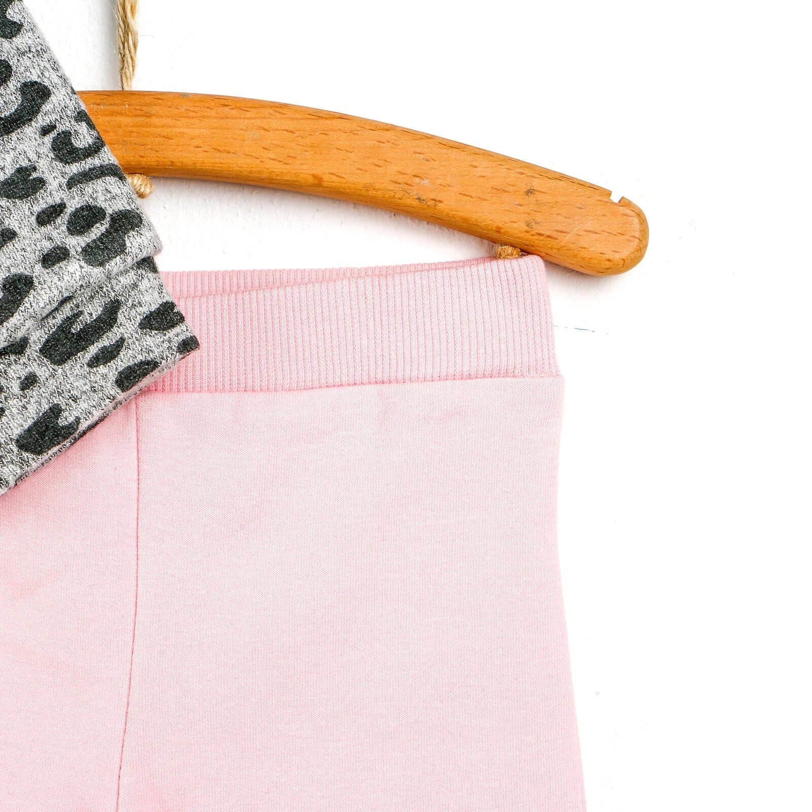 For My Baby Newborn Leopard Sweatshirt - Grey Melange