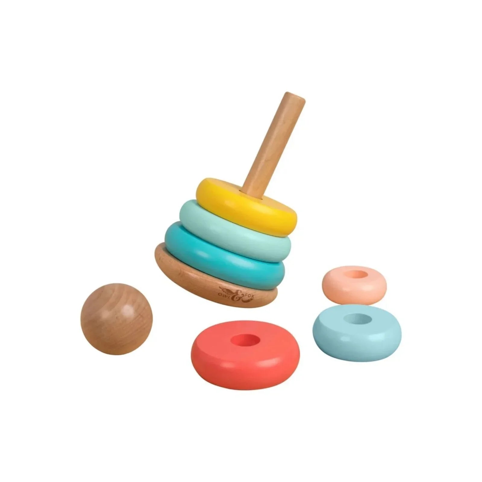 Owl & Fox Wooden Topple Tower