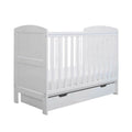 Ickle Bubba Coleby Mini Cot Bed & Under Drawer White - Fibre Mattress