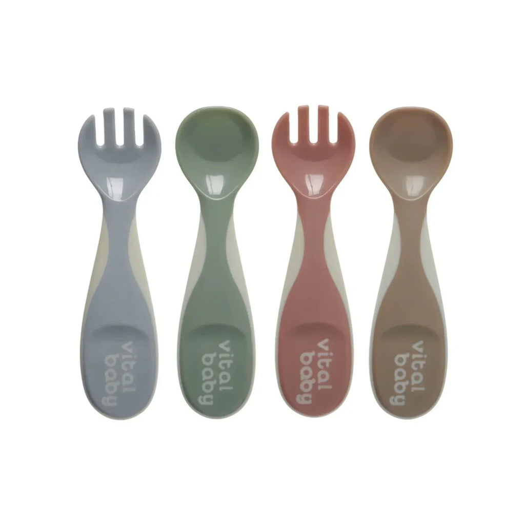 Vital Baby Nourish Chunky Cutlery Natural Pack of 4 - Bobobiy