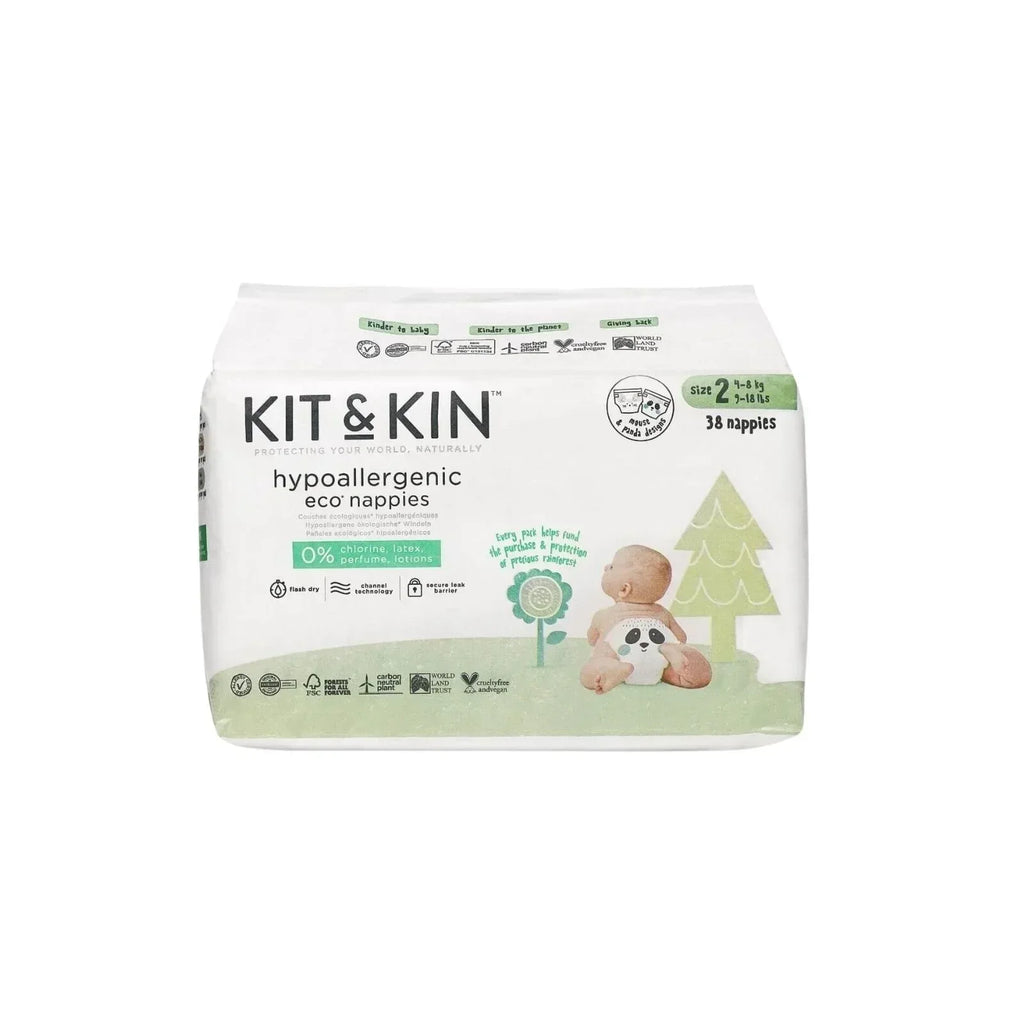 Kit & Kin Nappies Size 2 - 38 nappies - Bobobiy