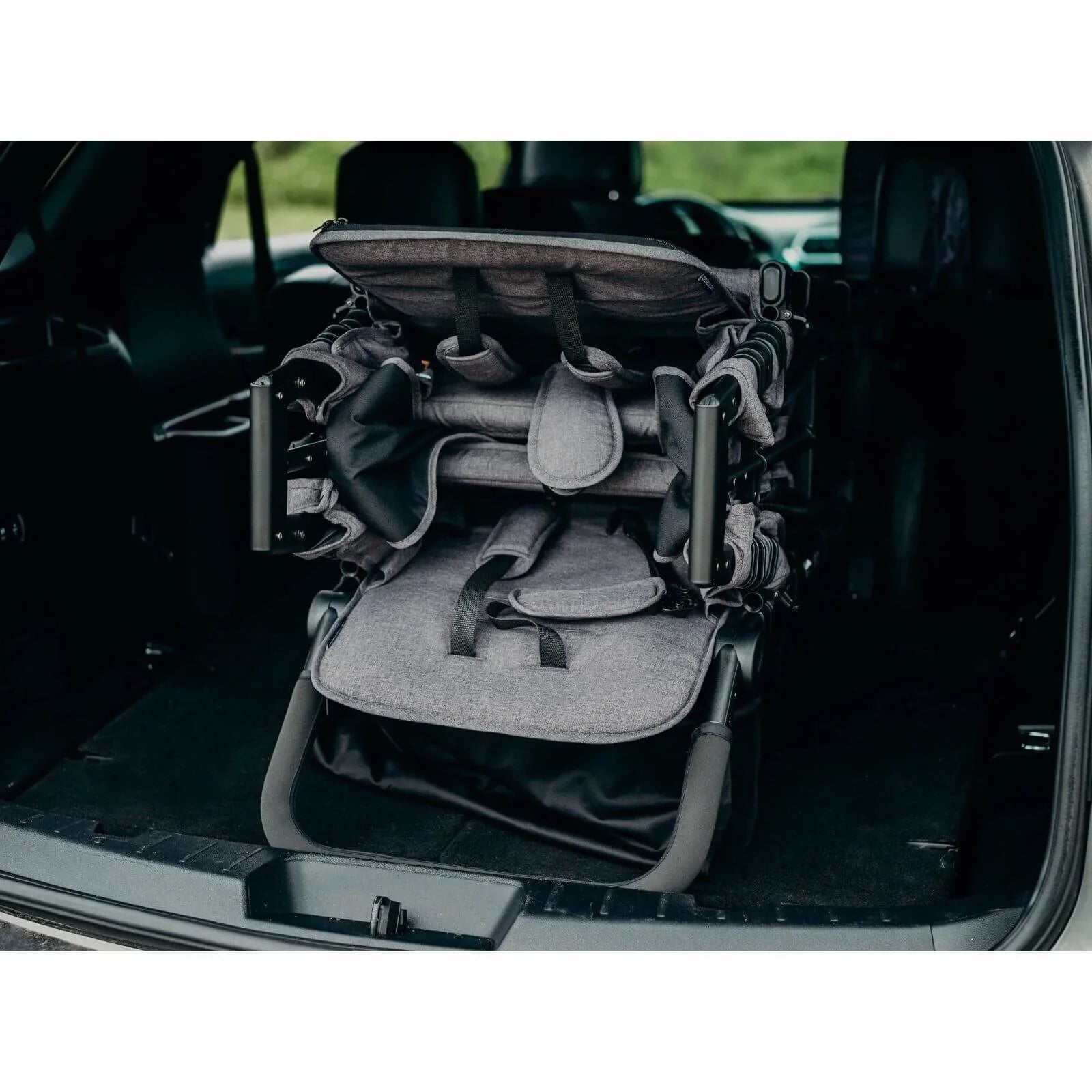 Wonderfold W2 Elite Double Stroller Wagon - Charcoal Grey