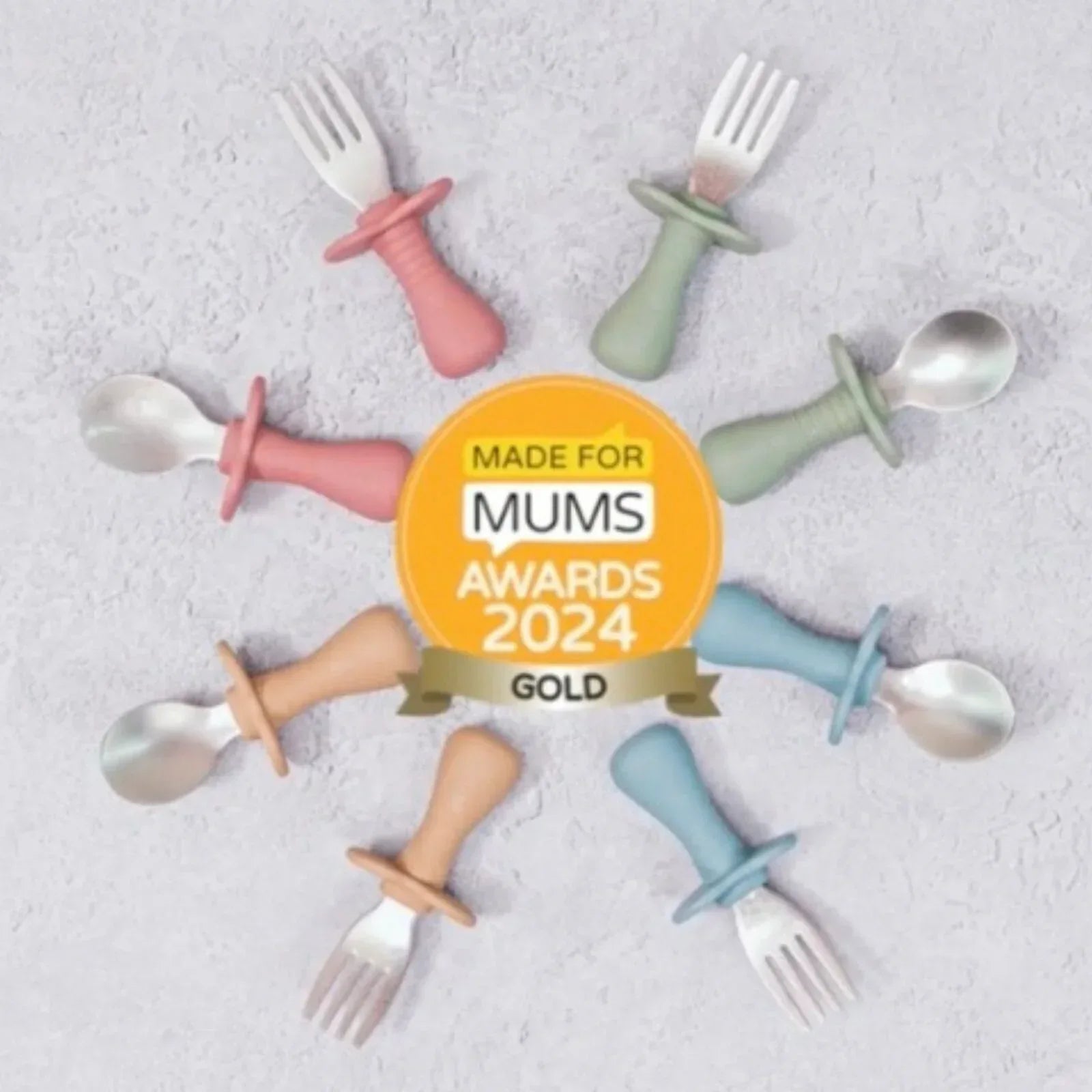 BLW Essentials Toddler Cutlery Set - Dusty Rose - Bobobiy