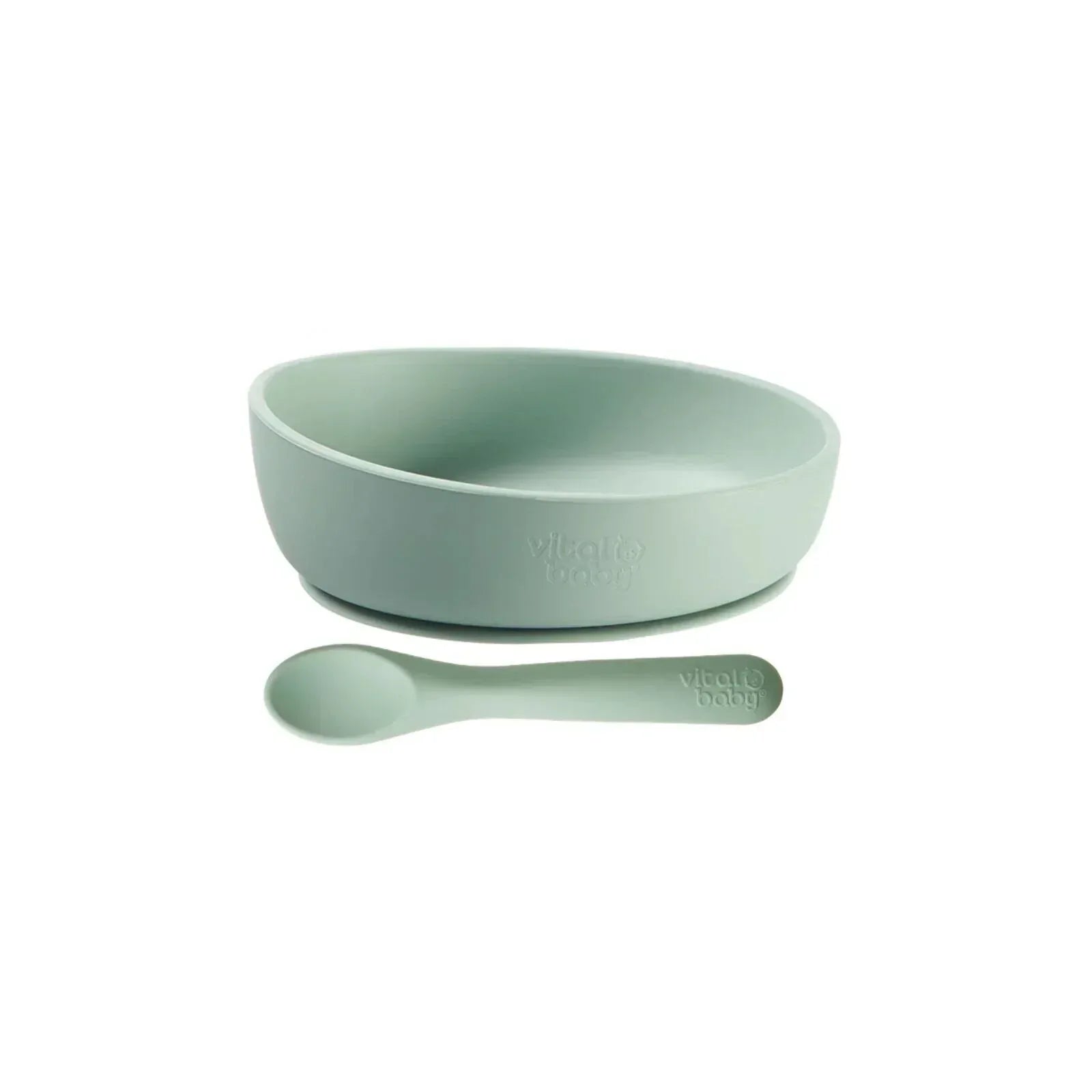 Vital Baby Nourish Silicone Suction Bowl Set - Crushed Mint - Bobobiy