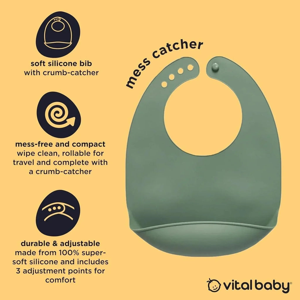 Vital Baby Nourish Mess Catcher - Natural Moss - Bobobiy