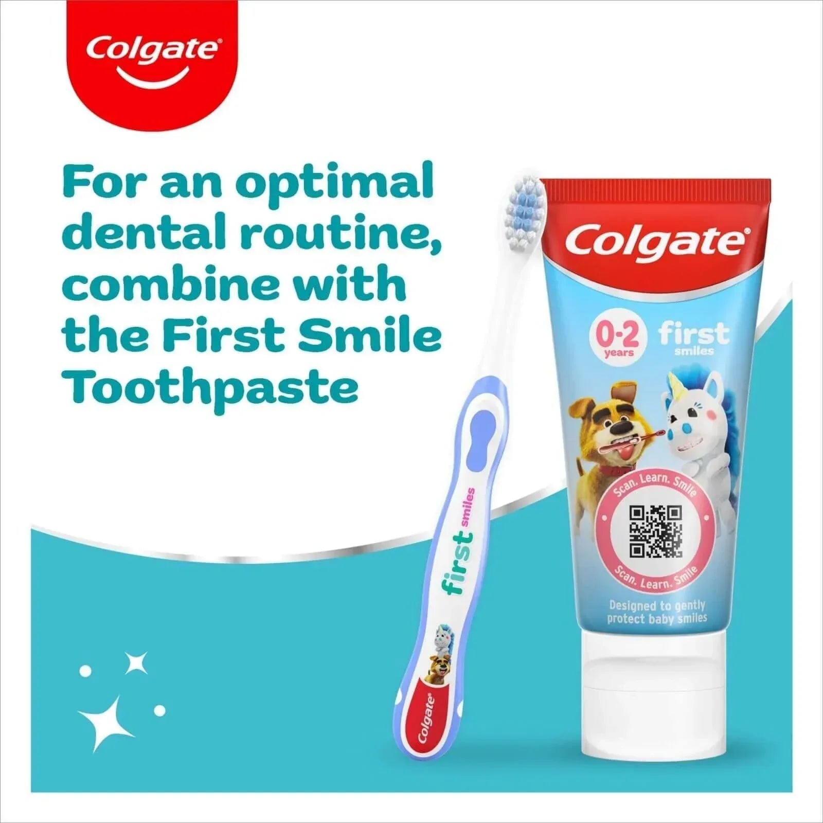 Colgate Kids Strawberry Flavour Baby Toothpaste 0-2 years 50ml - Bobobiy