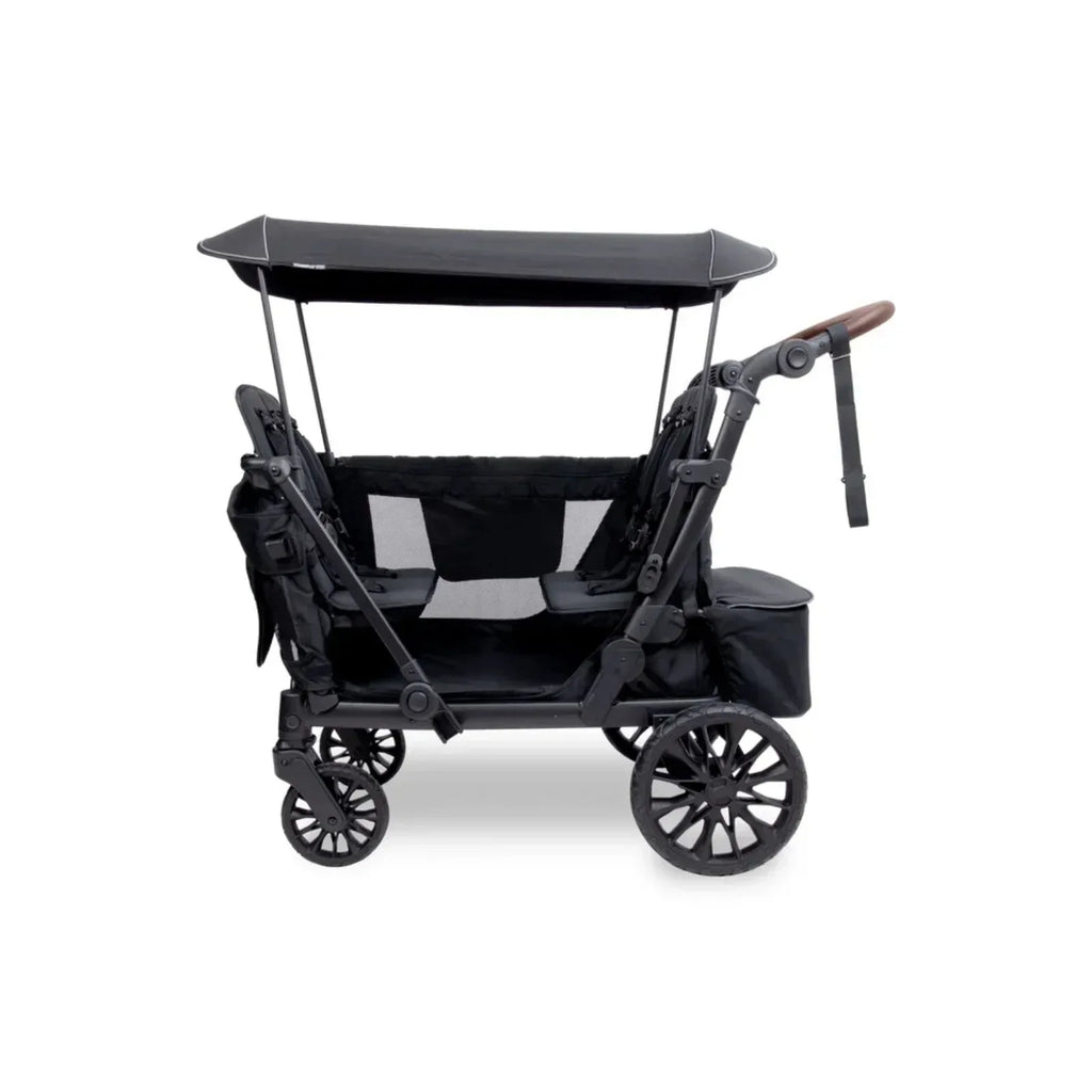 Wonderfold L4 Quad Stroller Wagon - Black - Bobobiy