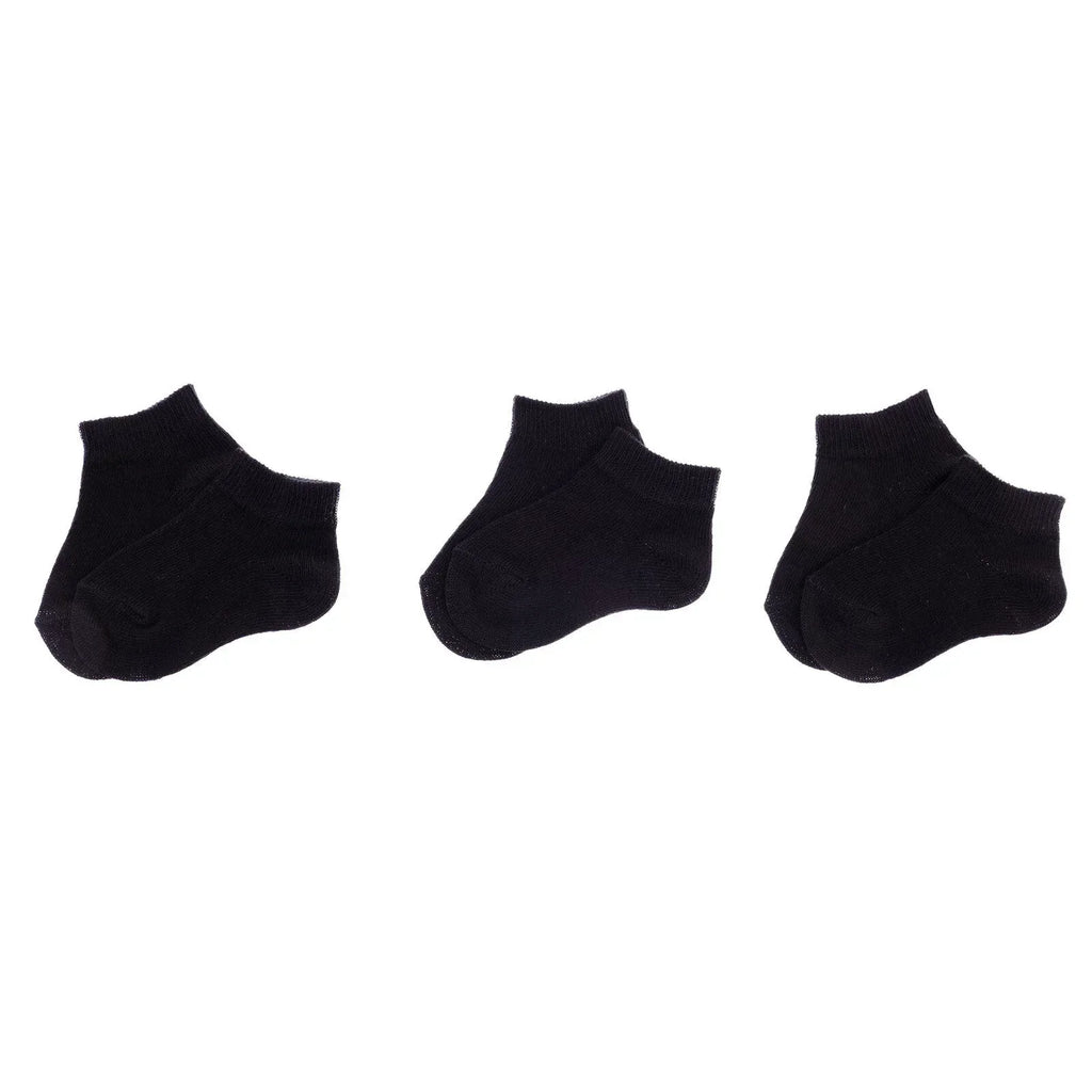 HelloBaby Boy Baby Socks 3 Pack - Black - Bobobiy