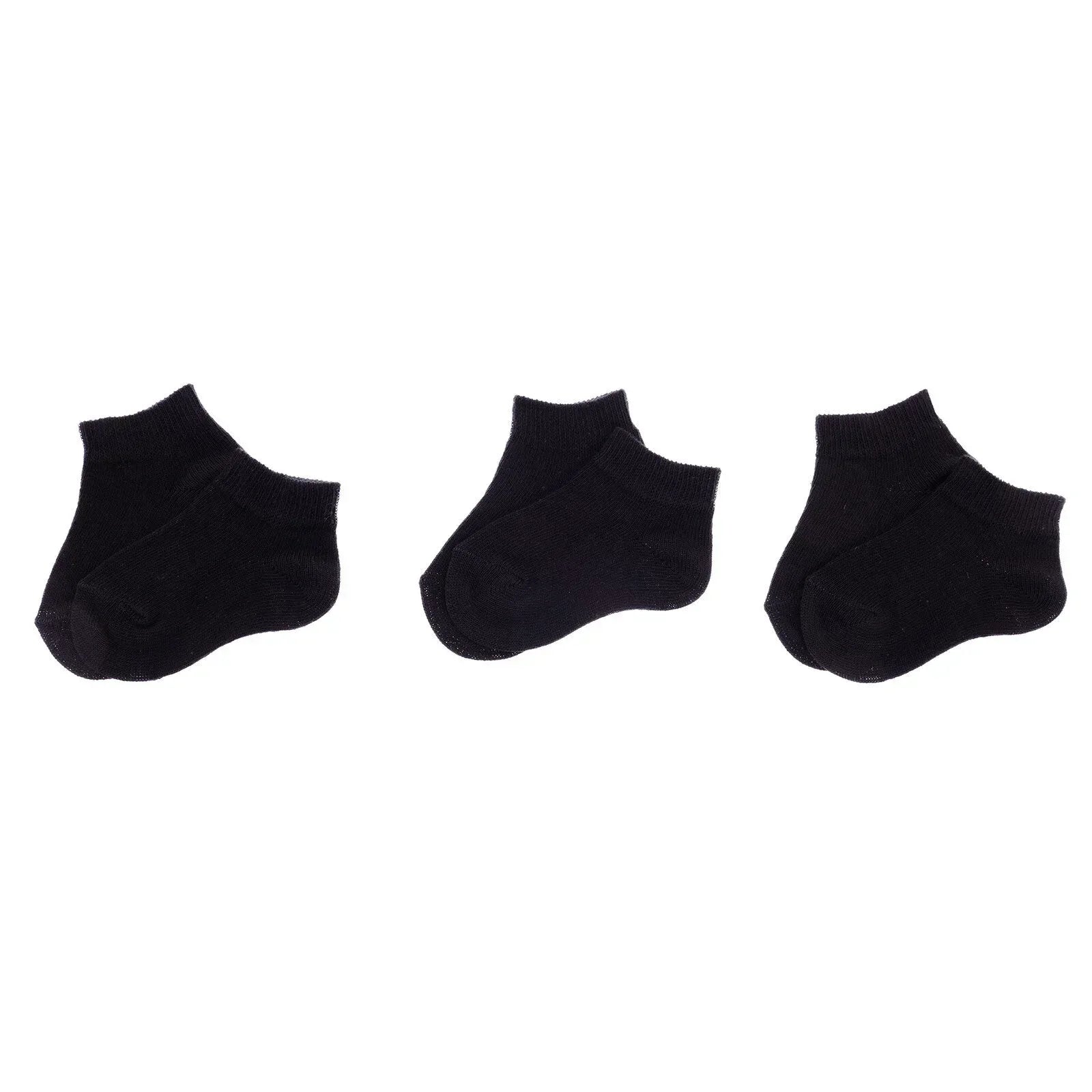 HelloBaby Boy Baby Socks 3 Pack - Black - Bobobiy