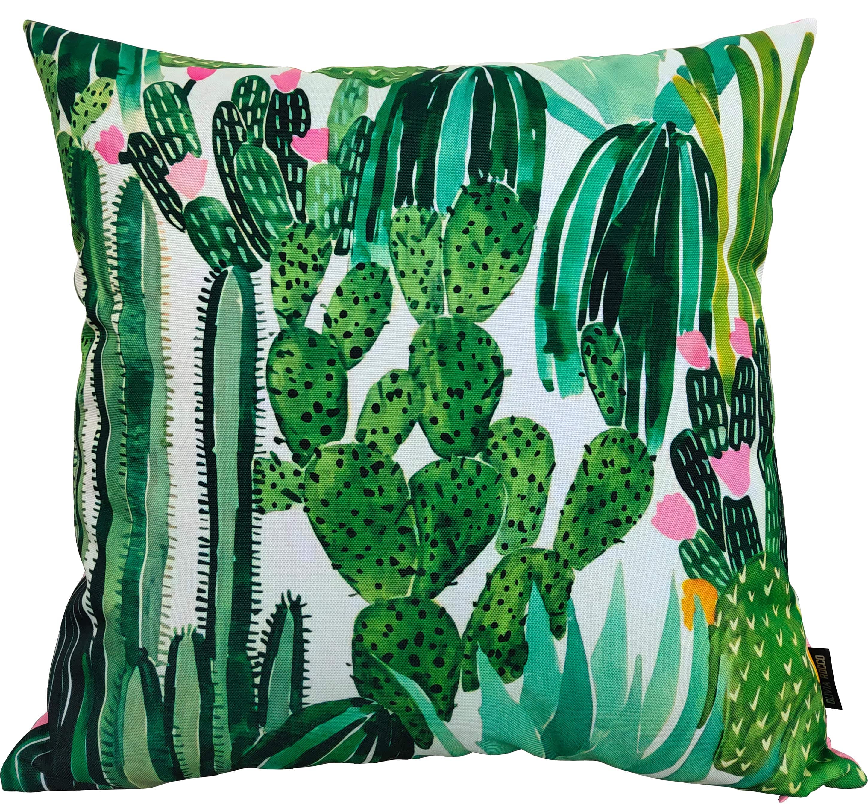 Cactus Waterproof Outdoor Cushions 43 x 43 cm Weather-Resistant Polyester for Patio Garden Bench Sofa Indoor Living Room Durable Stylish
