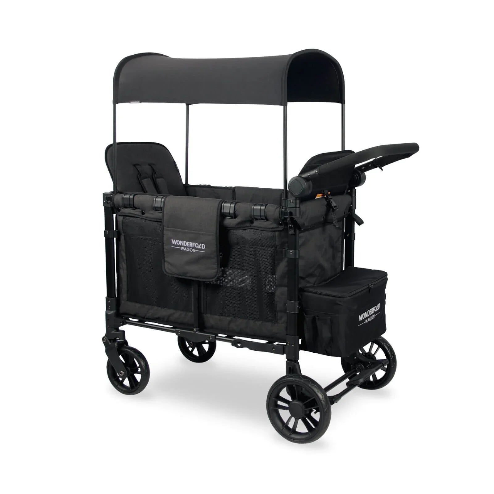 Wonderfold W2 Elite Double Stroller Wagon - Volcanic Black