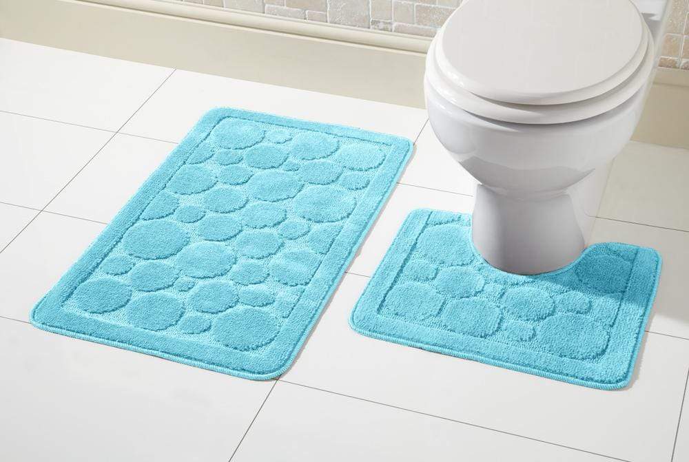 Cali Bath Mat Set Luxury Super Soft Non-Slip Ultra Absorbent Bathroom Mats in Multiple Colours and Sizes for Comfort and Safety