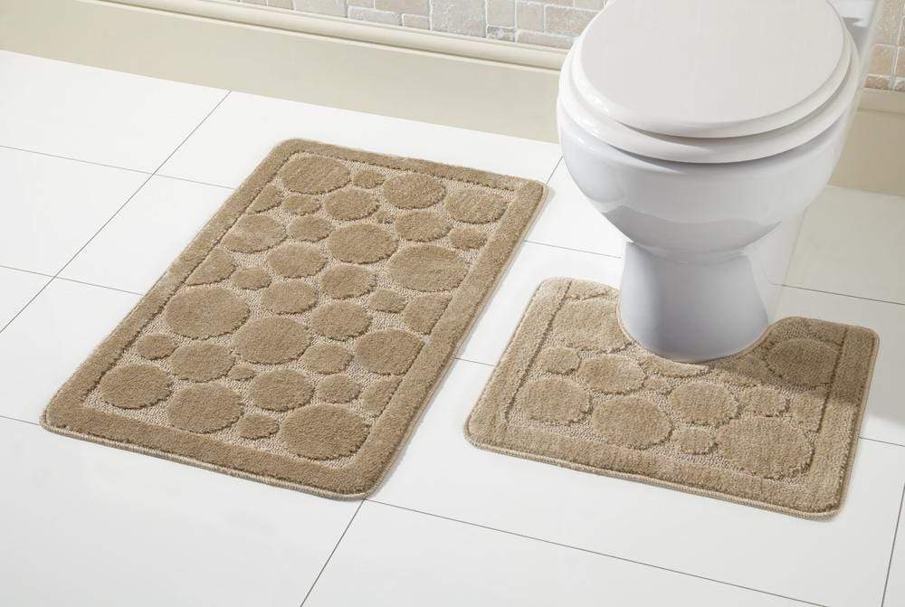 Cali Bath Mat Set Luxury Super Soft Non-Slip Ultra Absorbent Bathroom Mats in Multiple Colours and Sizes for Comfort and Safety