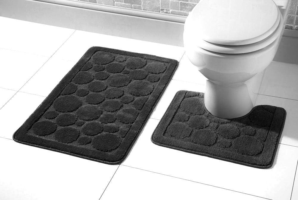 Cali Bath Mat Set Luxury Super Soft Non-Slip Ultra Absorbent Bathroom Mats in Multiple Colours and Sizes for Comfort and Safety
