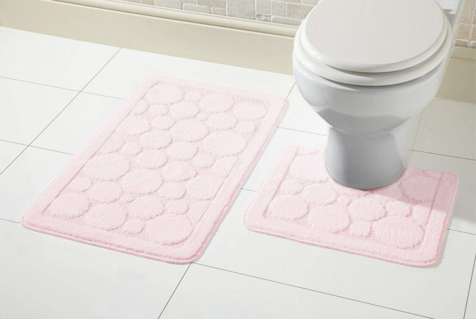 Cali Bath Mat Set Luxury Super Soft Non-Slip Ultra Absorbent Bathroom Mats in Multiple Colours and Sizes for Comfort and Safety