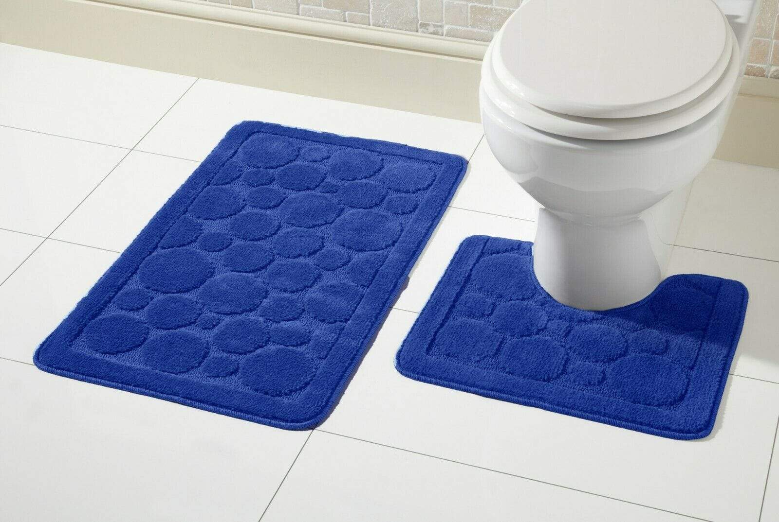 Cali Bath Mat Set Luxury Super Soft Non-Slip Ultra Absorbent Bathroom Mats in Multiple Colours and Sizes for Comfort and Safety