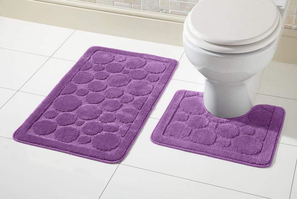 Cali Bath Mat Set Luxury Super Soft Non-Slip Ultra Absorbent Bathroom Mats in Multiple Colours and Sizes for Comfort and Safety