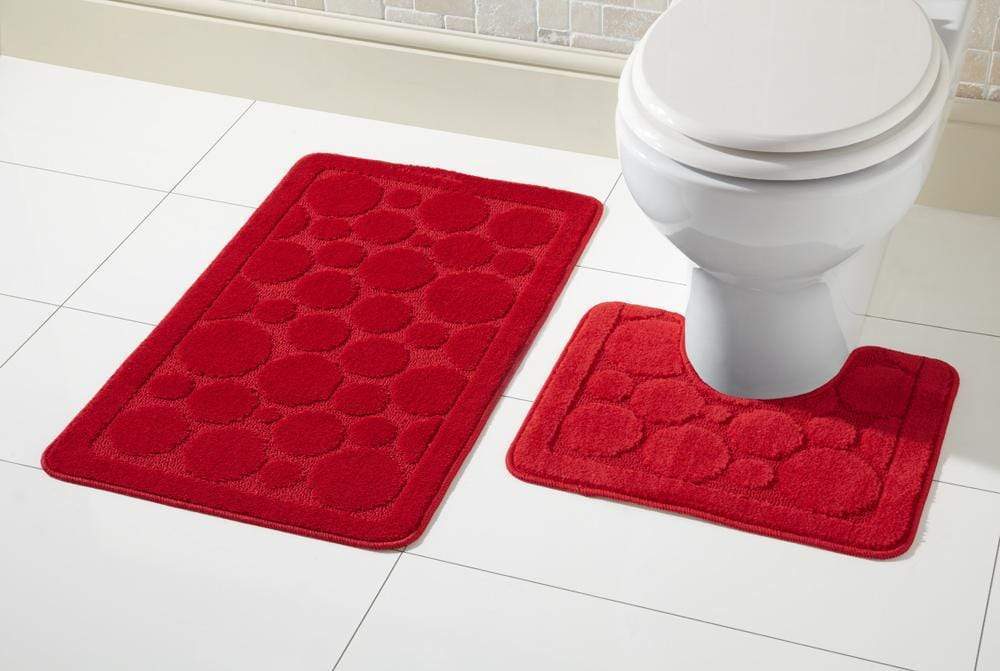 Cali Bath Mat Set Luxury Super Soft Non-Slip Ultra Absorbent Bathroom Mats in Multiple Colours and Sizes for Comfort and Safety