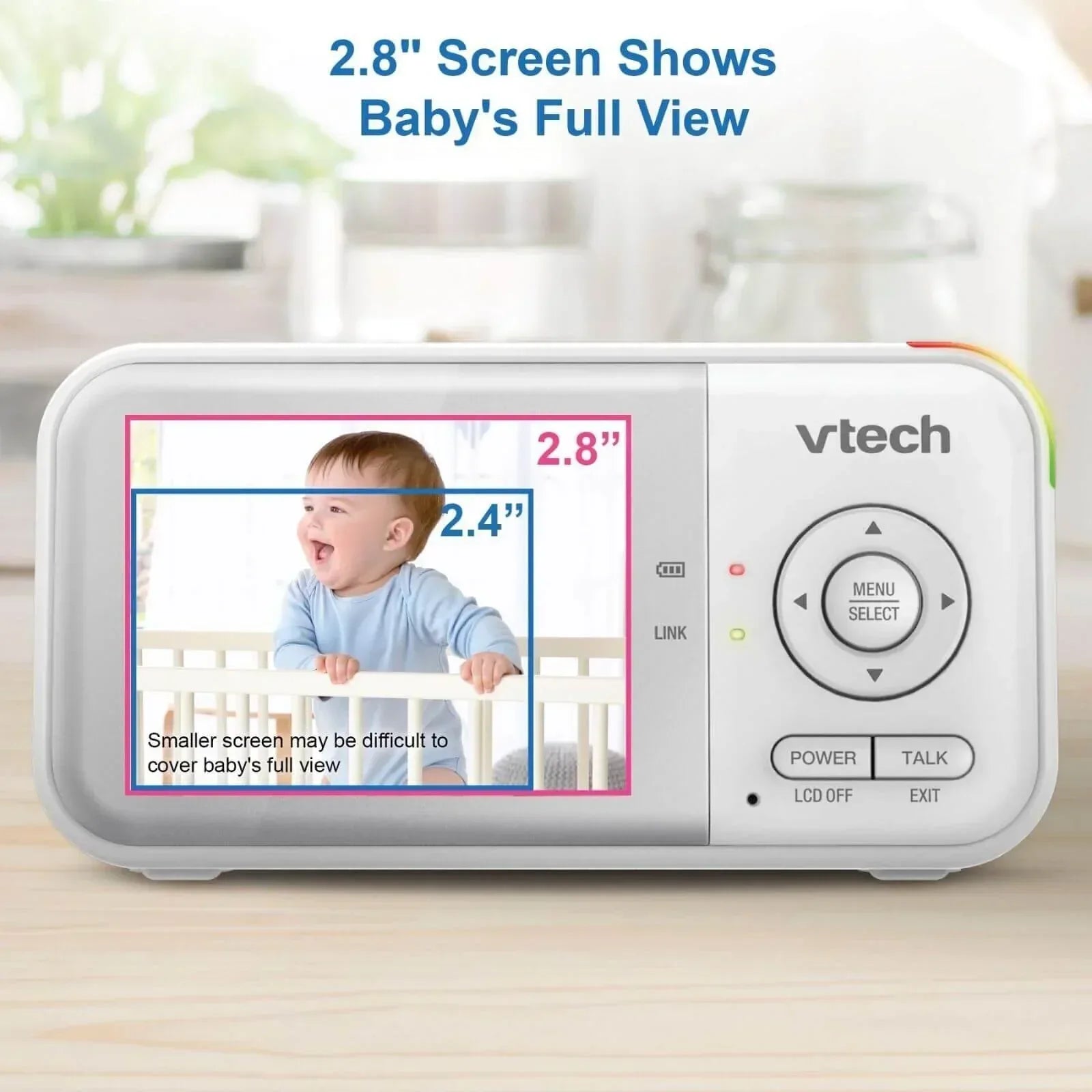 VTech - VM3263 2.8" Pan & Tilt Video Monitor with Night Light - Bobobiy