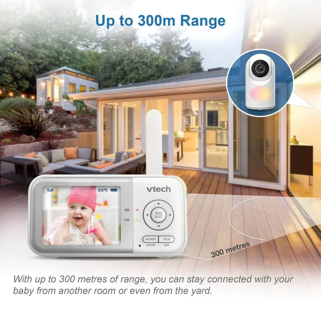 VTech - VM3263 2.8" Pan & Tilt Video Monitor with Night Light - Bobobiy