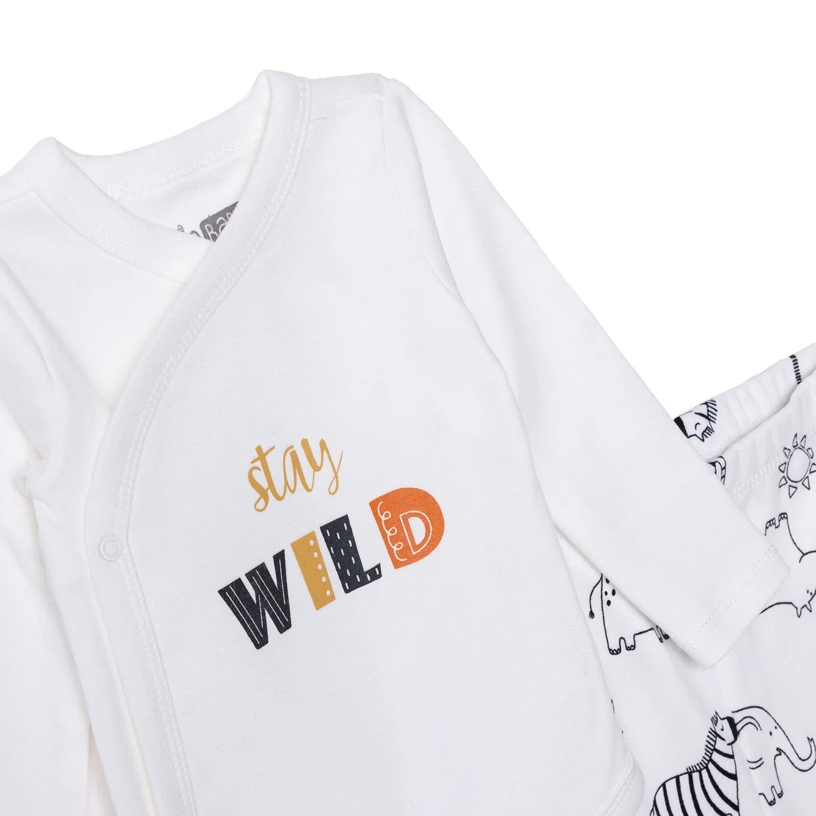 HelloBaby Newborn Body Footed Bottom - Ecru