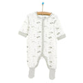 HelloBaby Newborn Baby Boy Footed Jumpsuit - Ecru