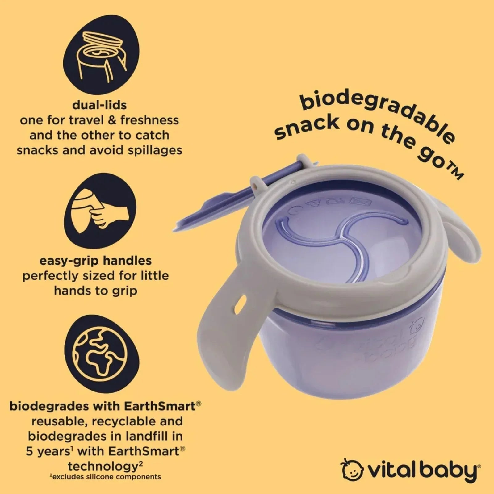 Vital Baby Nourish Snack On the Go - Natural Moss - Bobobiy