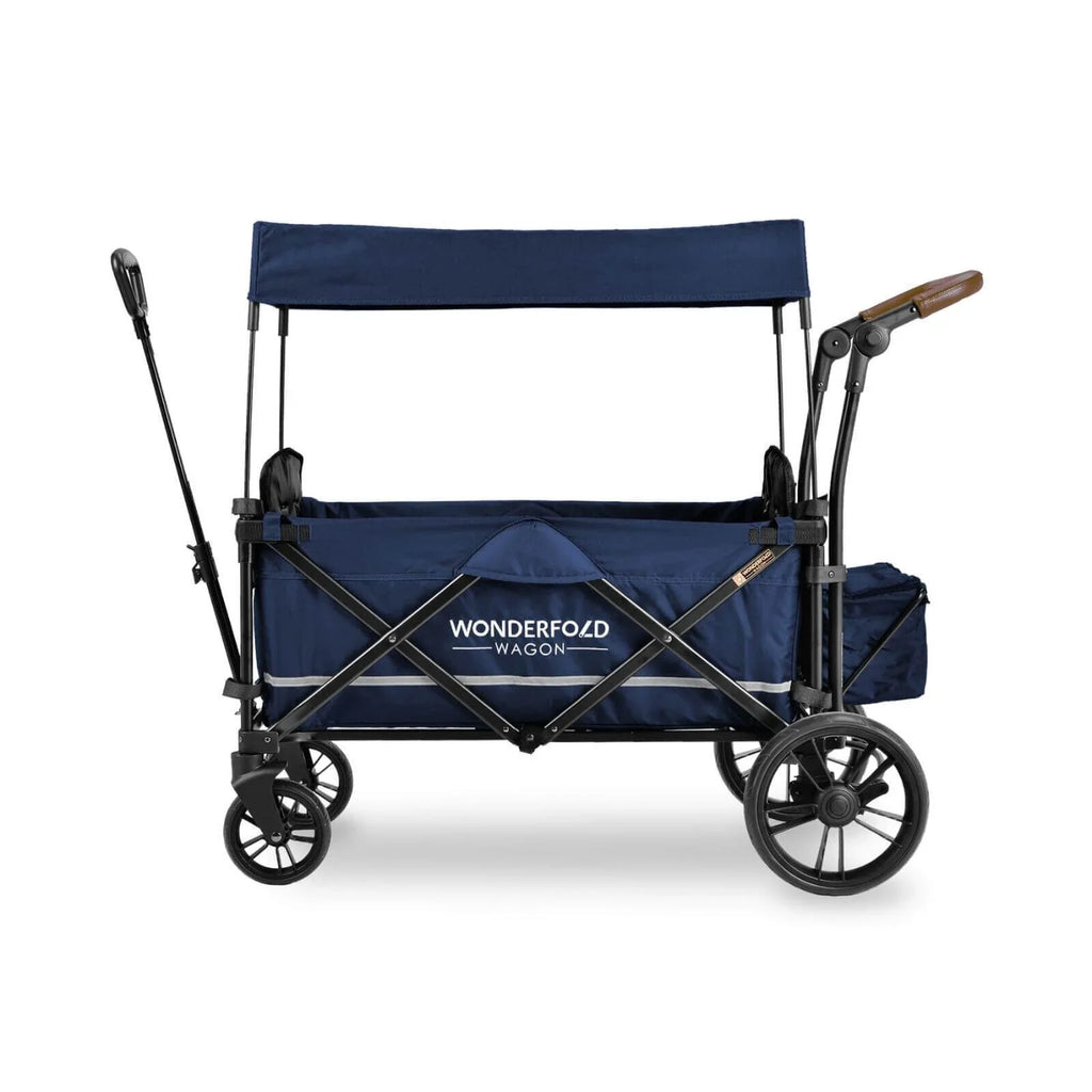 Wonderfold X2 Push & Pull Double Stroller Wagon - Midnight Blue
