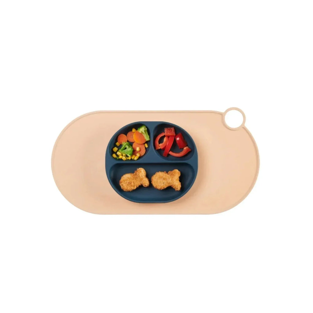 Vital Baby Nourish Silicone Suction Plate - Moody Blue - Bobobiy