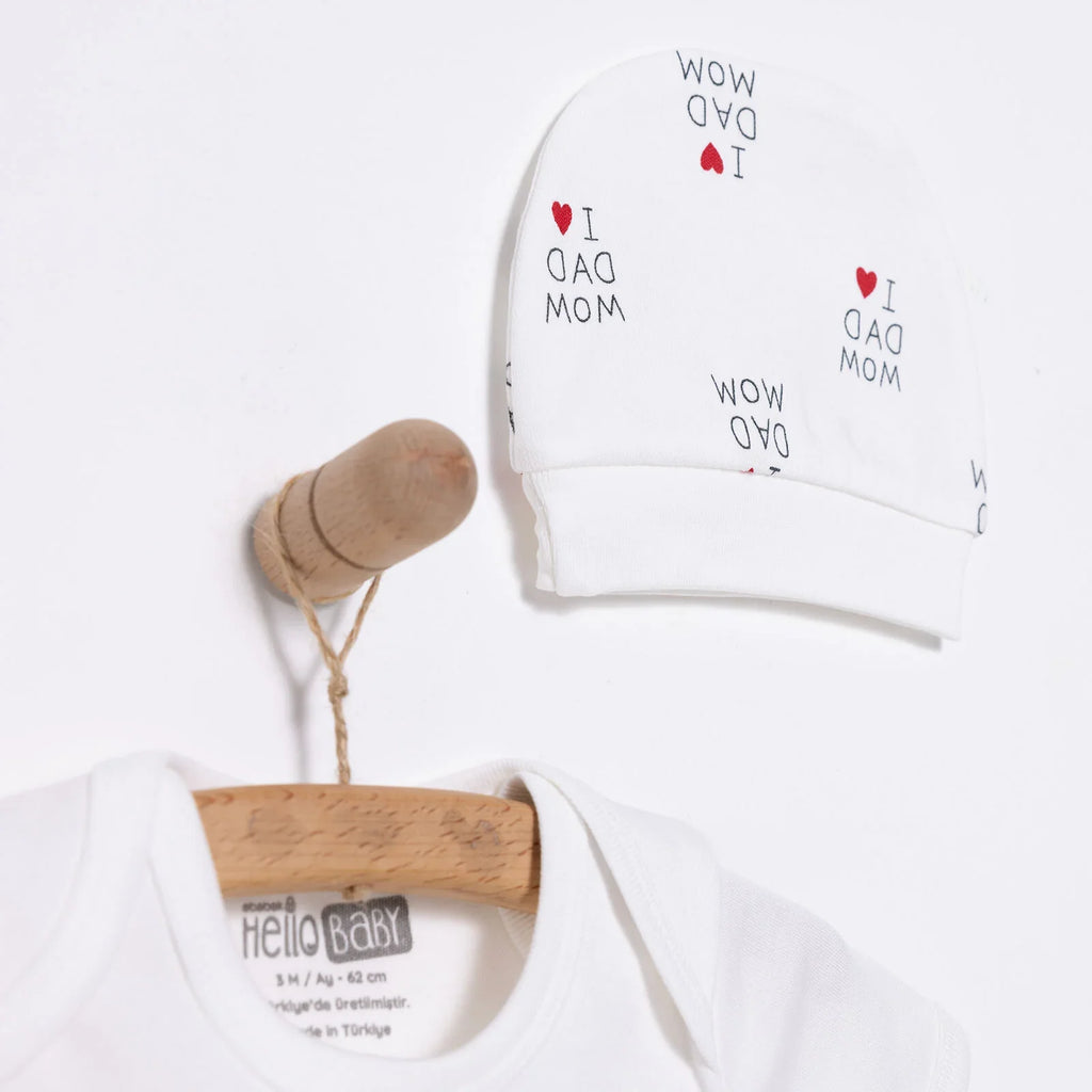 HelloBaby Newborn Baby Mom&Dad Jumpsuit- - Ecru