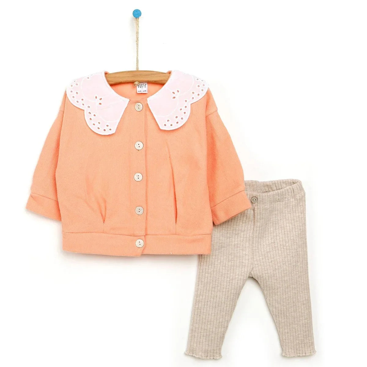 Tuffy Friendly Cardigan - Bottom - Salmon - Bobobiy