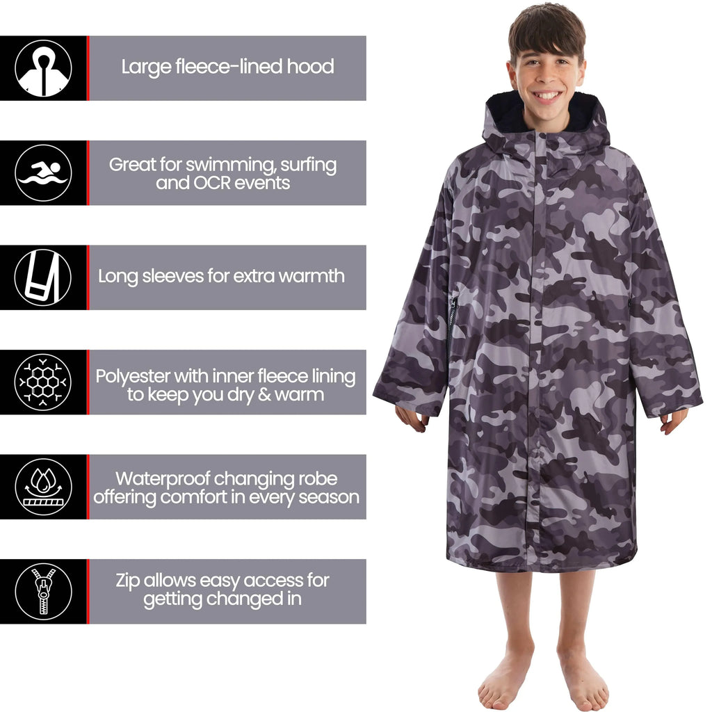 changing-robe-kids-unisex-hooded-coat-camo-black-windproof-waterproof-quick-dry-for-beach-surfing-swimming-by-heatwave-thermalwear-9-13-years-camo-black-changing-robe-1176984553 - Bobobiy