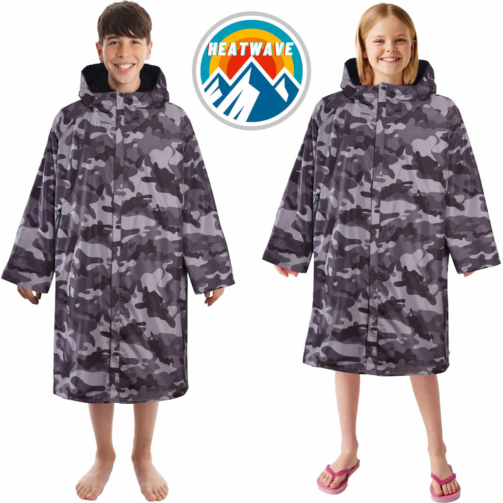 changing-robe-kids-unisex-hooded-coat-camo-black-windproof-waterproof-quick-dry-for-beach-surfing-swimming-by-heatwave-thermalwear-9-13-years-camo-black-changing-robe-1176984554 - Bobobiy