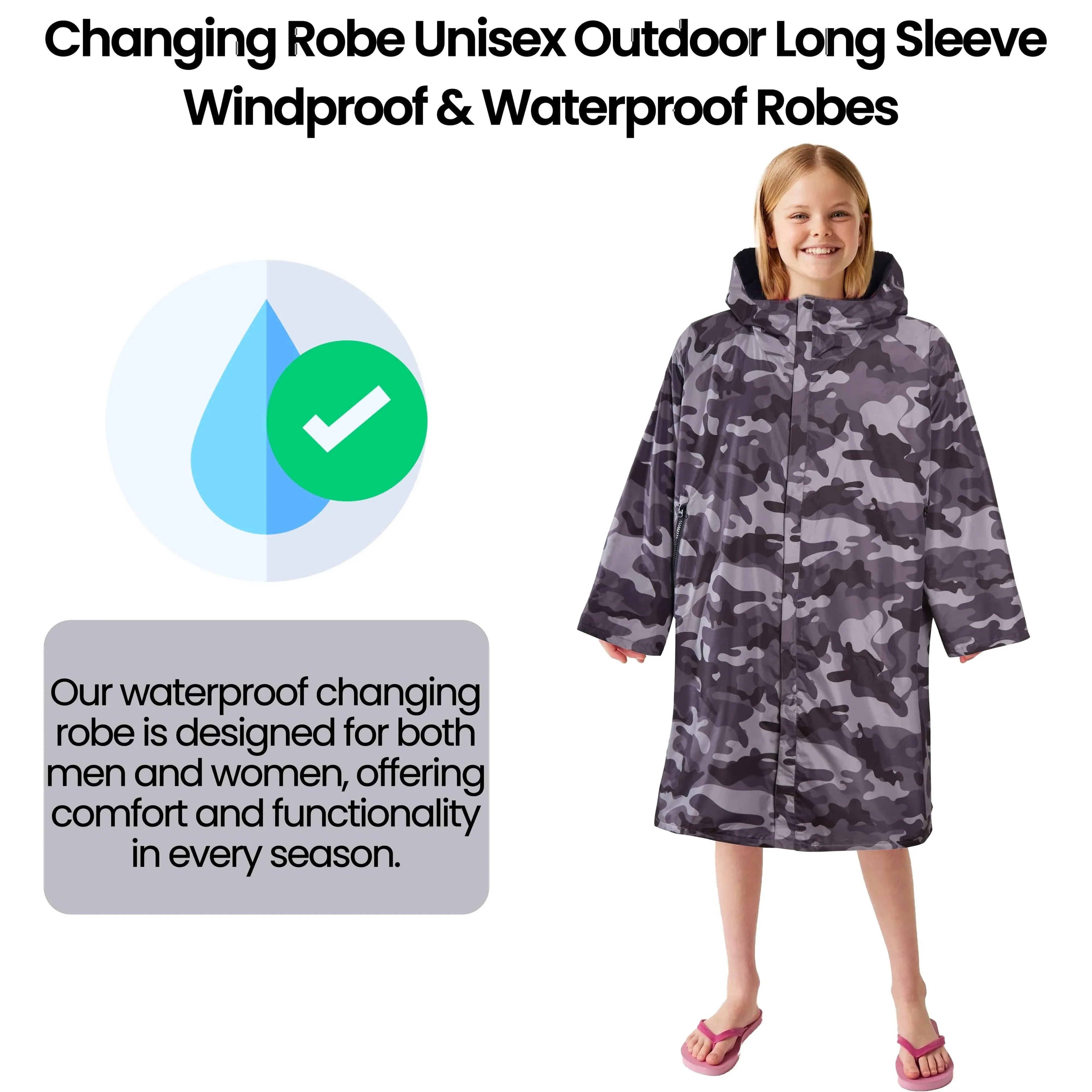 changing-robe-kids-unisex-hooded-coat-camo-black-windproof-waterproof-quick-dry-for-beach-surfing-swimming-by-heatwave-thermalwear-9-13-years-camo-black-changing-robe-1176984557 - Bobobiy