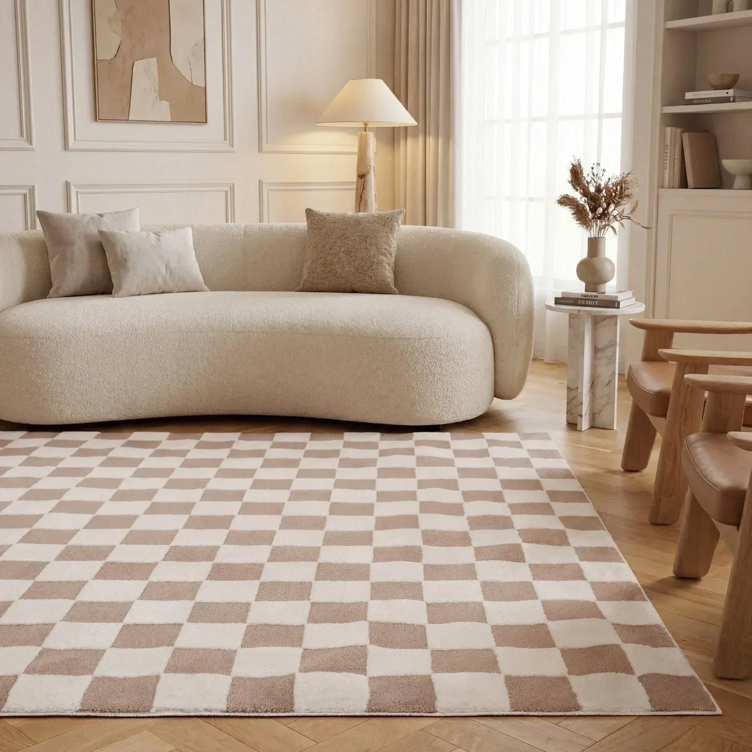 checkerboard_beige_livingroom - Bobobiy