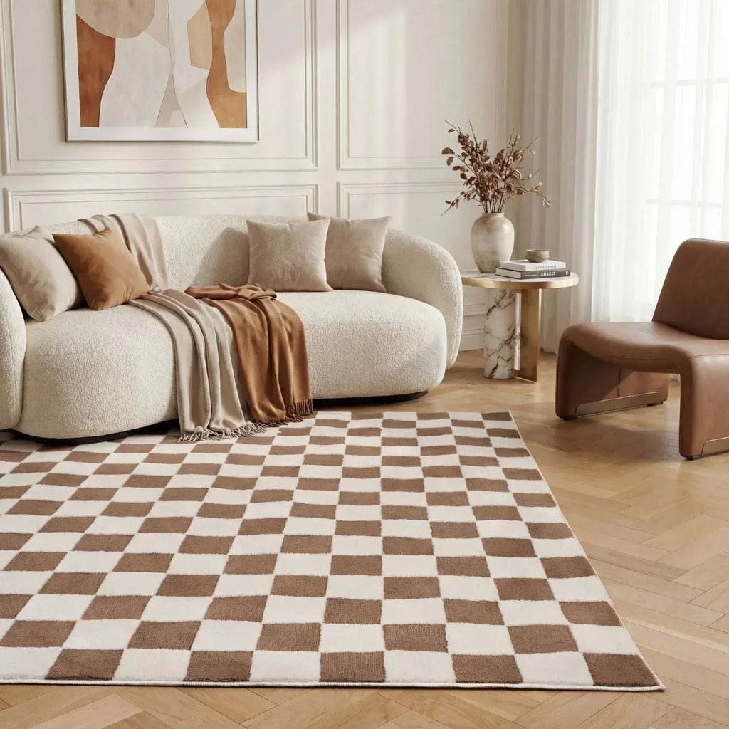 checkerboard_brown_livingroom - Bobobiy