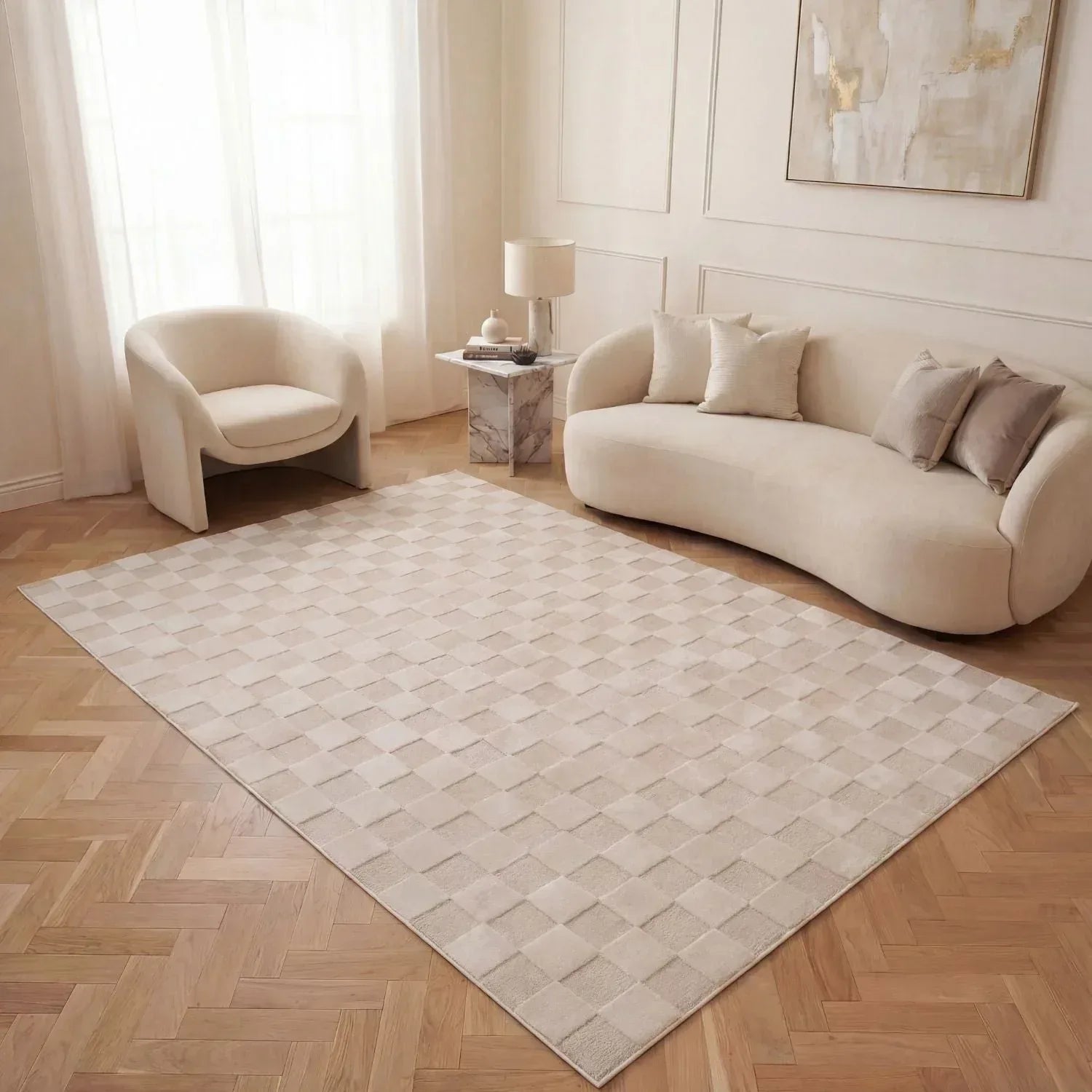 checkerboard_cream_distand - Bobobiy