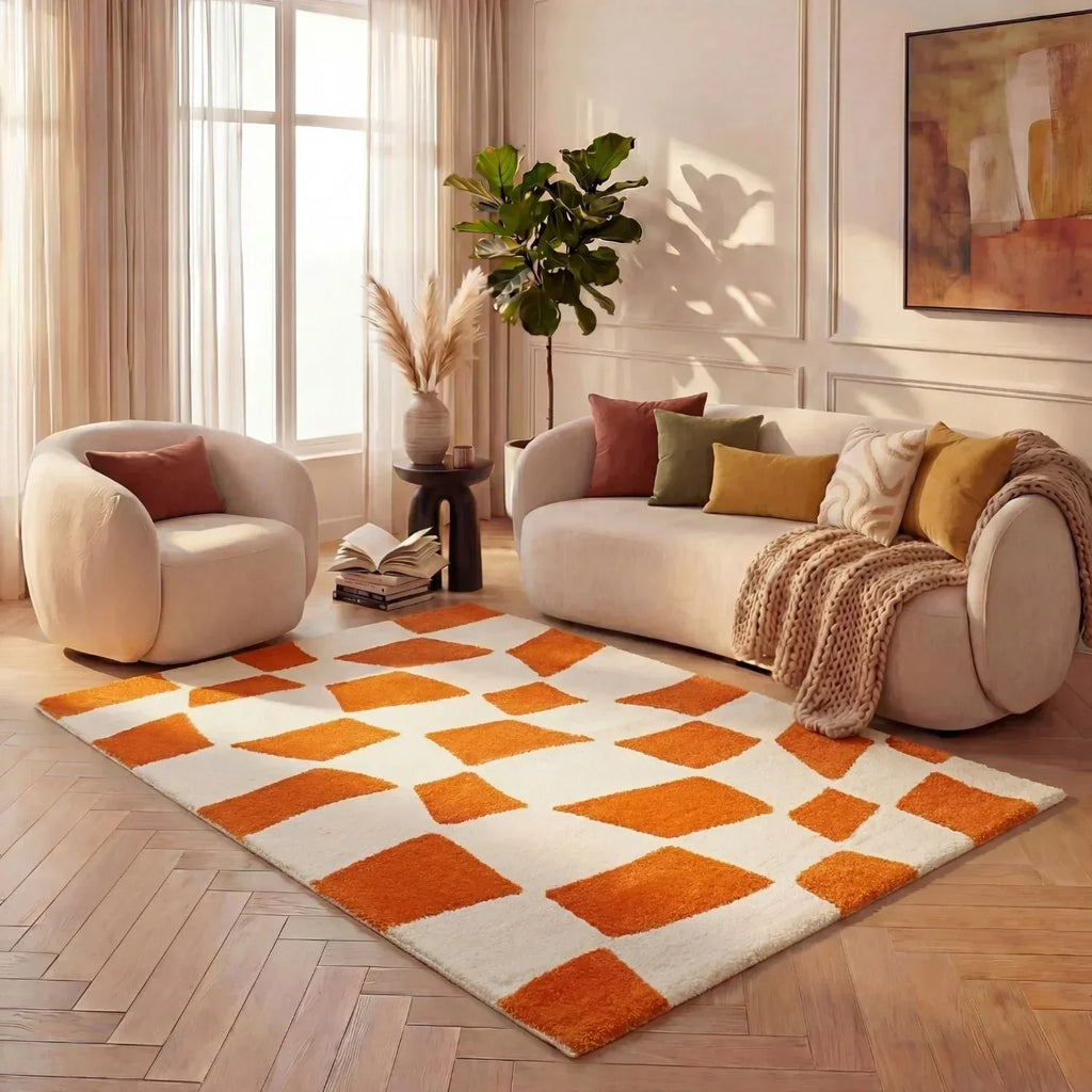 checkered_orange_white - Bobobiy