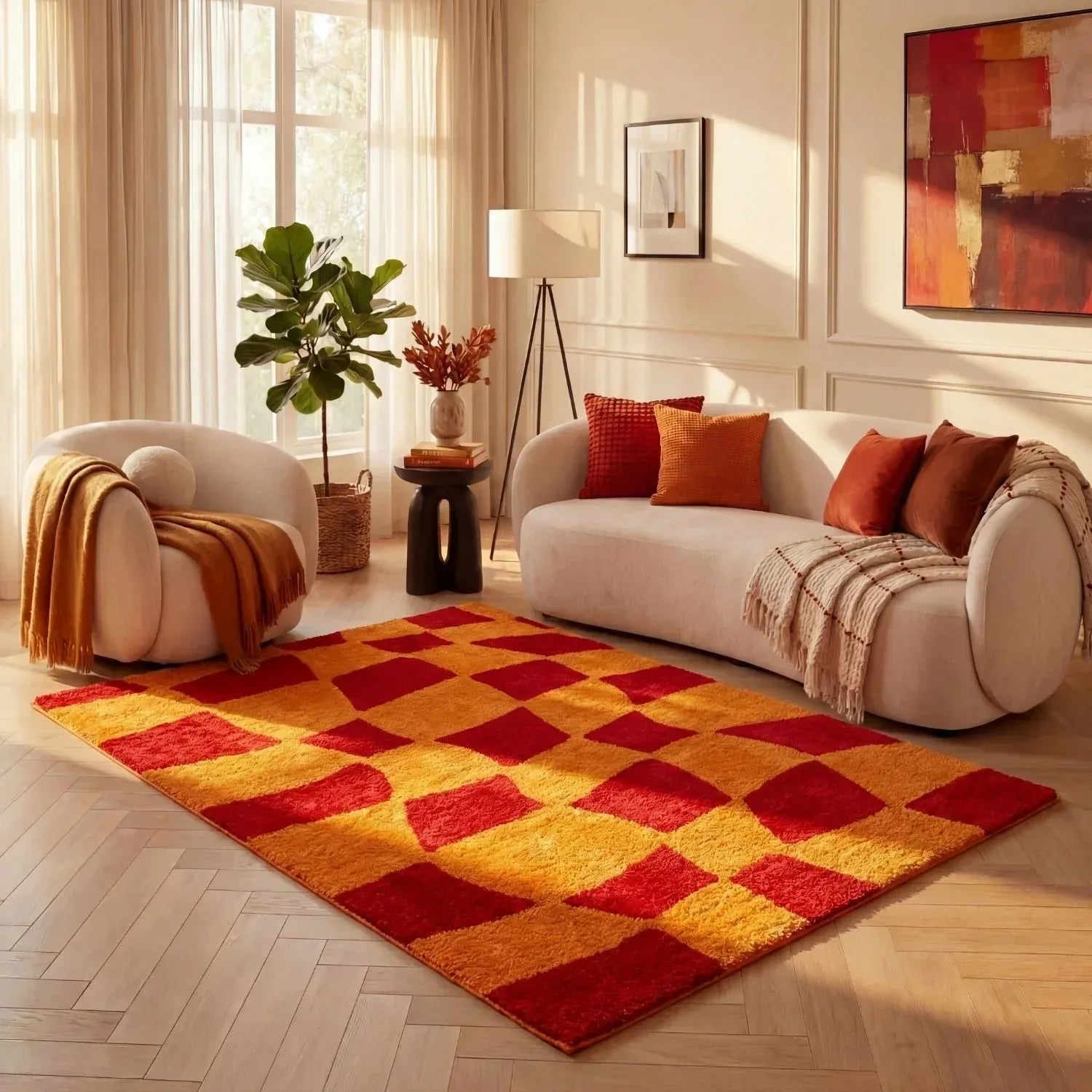 checkered_red_orange - Bobobiy