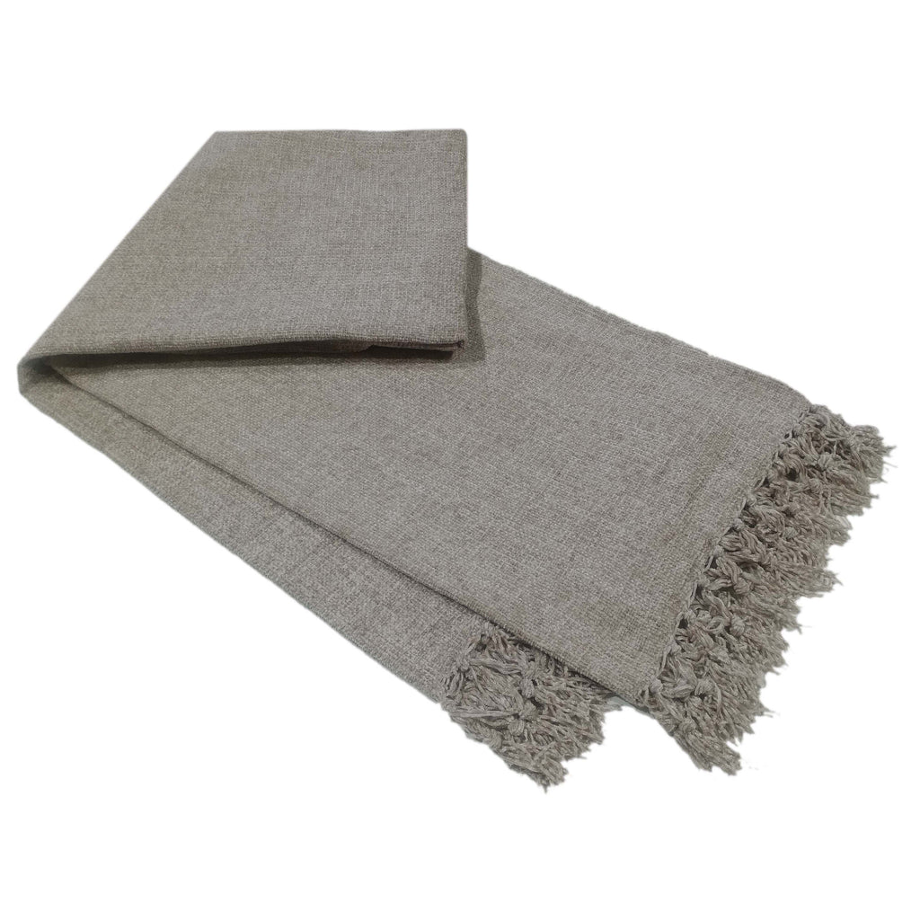 Chenille Tassel Elegant Throw Blanket for Couch Sofa Bed All-Season Soft Luxury