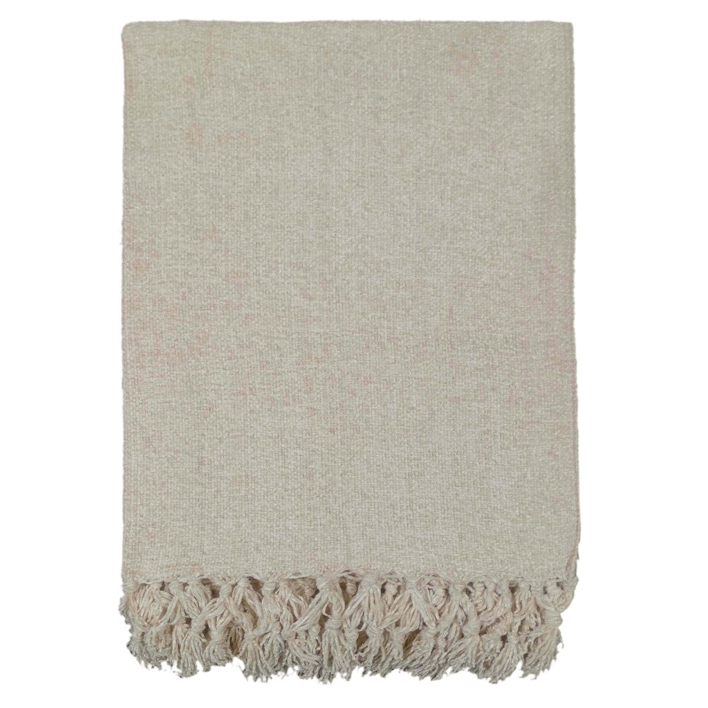 Chenille Tassel Elegant Throw Blanket for Couch Sofa Bed All-Season Soft Luxury