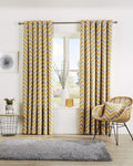 Chevron Pattern Curtains with Matching Cushion Covers Luxurious High-Quality Polyester Cotton Blend for Living Room and Bedroom Multiple Sizes OEKO-TEX Certified