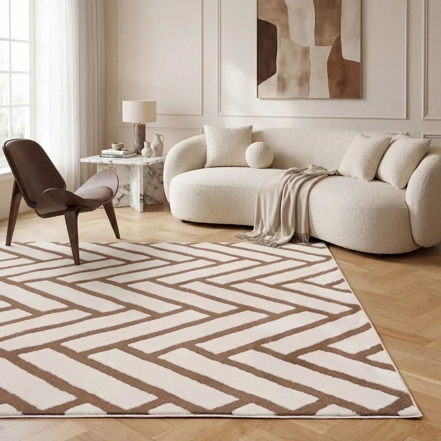 chevron_brown_livingroom - Bobobiy