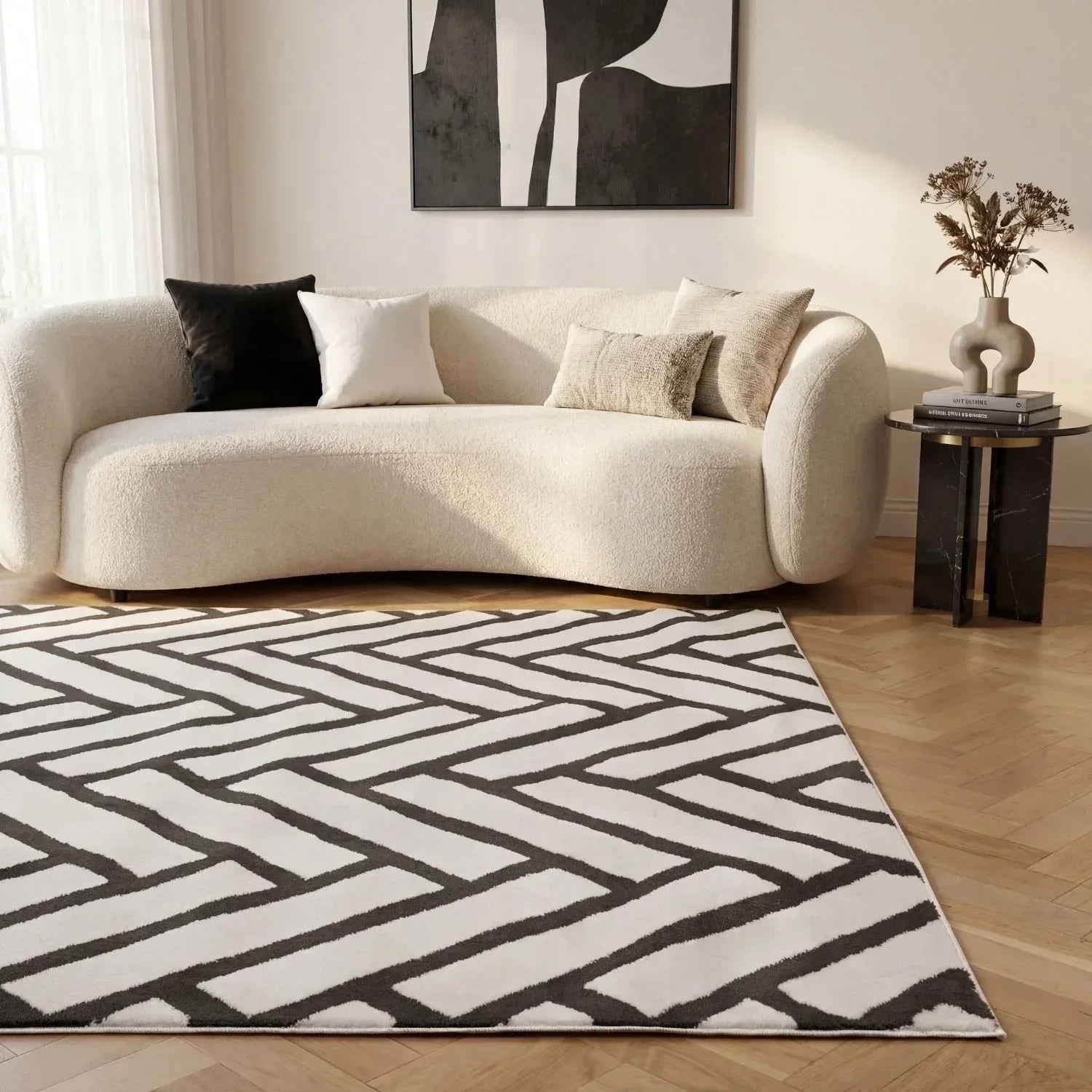 chevron_darkgrey_livingroom - Bobobiy