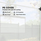 White PE cover greenhouse fabric with anti-UV, tear-proof, and heat-preserving coating