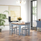 Grey dining chairs set of 4 with slat backs and wooden seats in a dining room