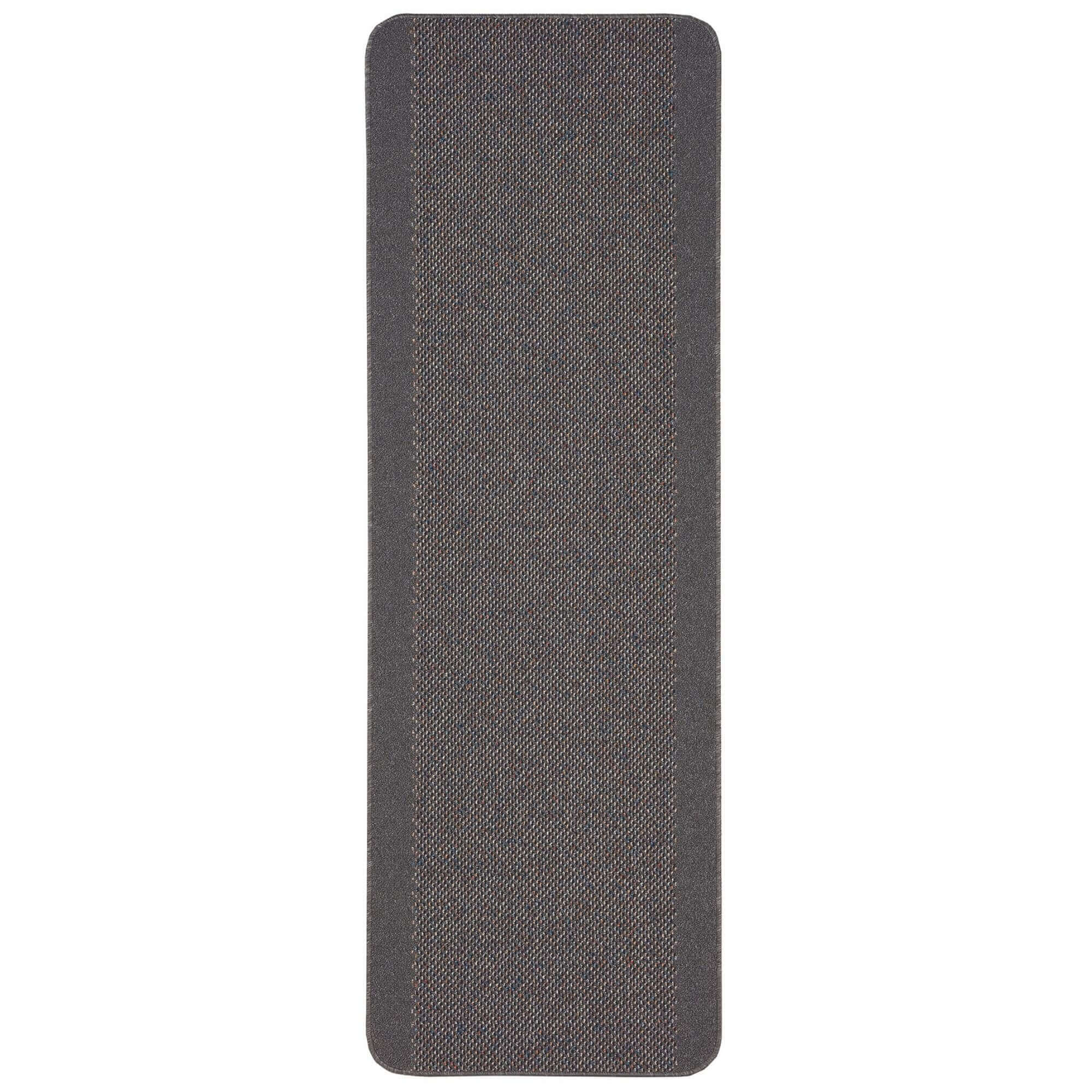 Washable Bordered Dark Grey Rug | 110D